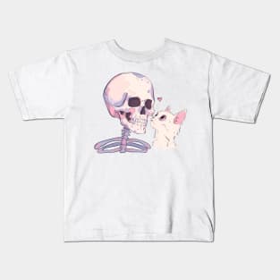 Cat and skeleton Kids T-Shirt